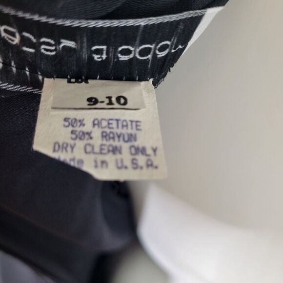 Betsy‎ & Adam Black Ruffle Skirt Faux Pearl Accent Sheath Dress Size 9/10 - Picture 9 of 9